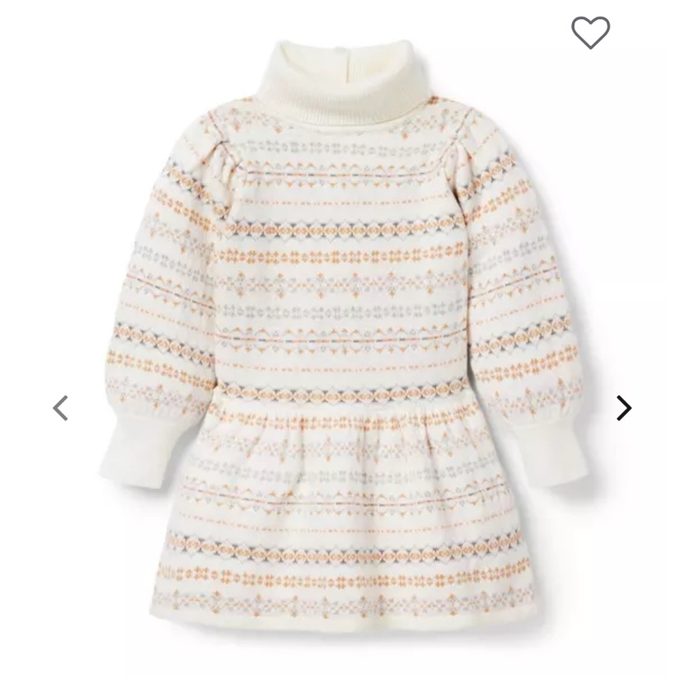 Janie and Jack Fair Isle Sweater Dress Size 6